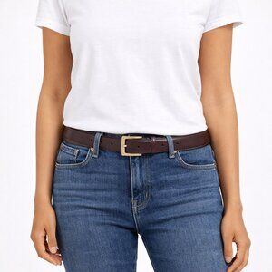 Coach Brown Handcrafted Leather Belt Classic Party Preppy School Travel Work